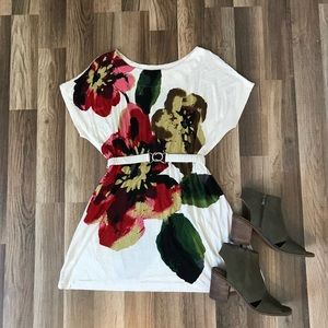 Forever 21 Floral belted mini dress, size medium